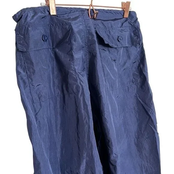 Edikted NWT Windbreaker Cargo Pants Navy Blue Size XS/S - Picture 6 of 7
